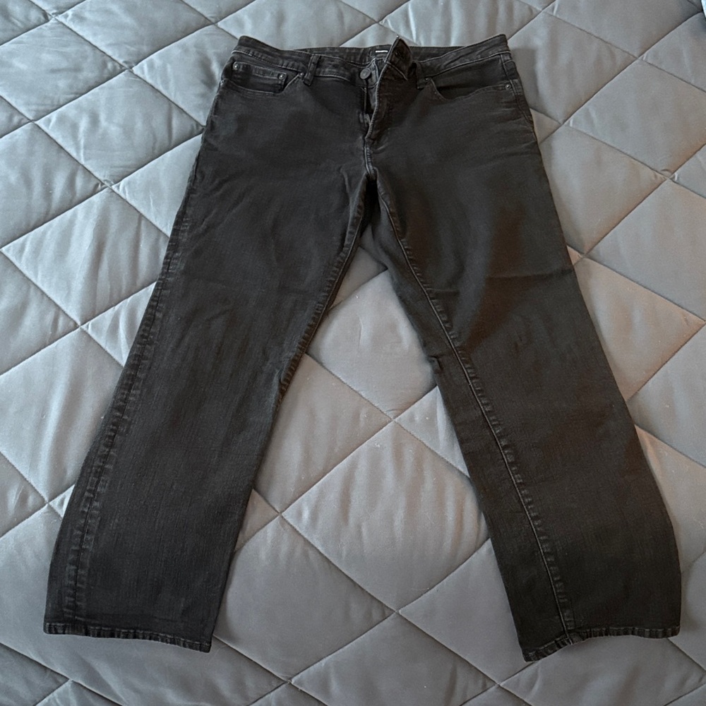Express Men's Black Straight Jeans
